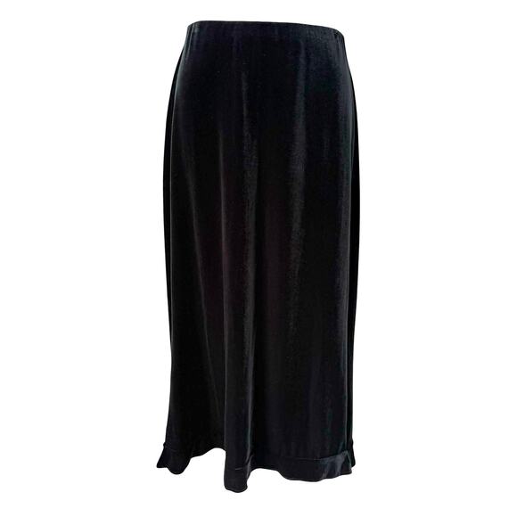 Black Velvet Maxi Skirt Womens Small Goth Witchy Whimsigoth Y2K Vamp Grunge Glam - Picture 8 of 8